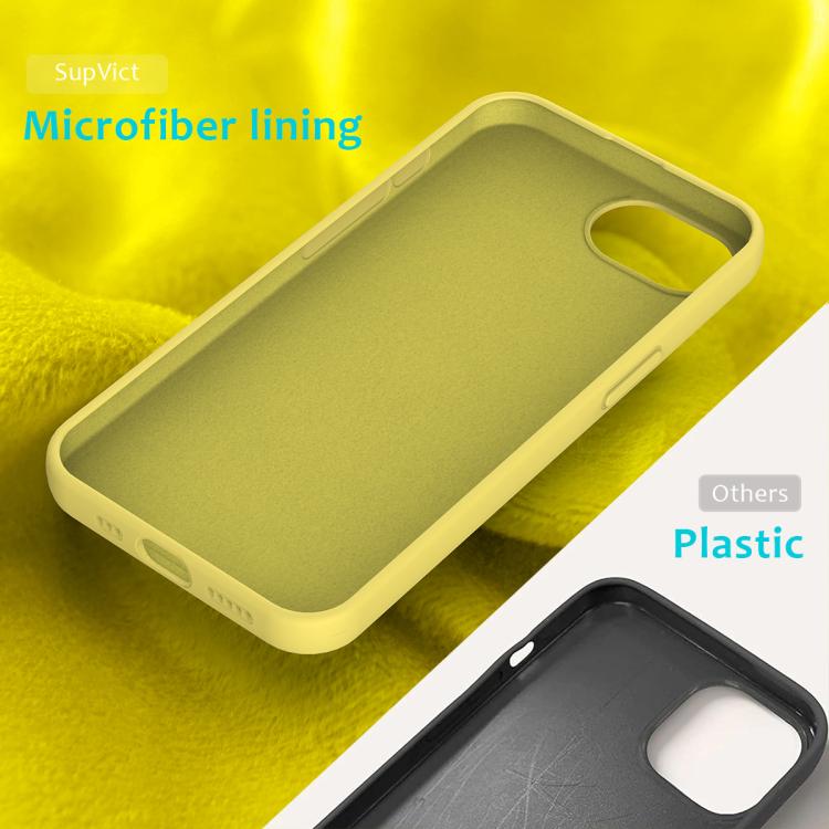 For iPhone 16e Solid Color Silicone Phone Case(Lemon Yellow) - iPhone 16e Cases by buy2fix | Online Shopping UK | buy2fix