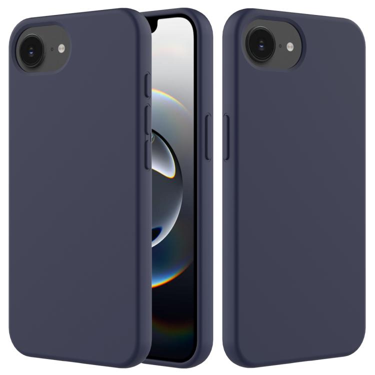 For iPhone 16e Solid Color Silicone Phone Case(Midnight Blue) - iPhone 16e Cases by buy2fix | Online Shopping UK | buy2fix