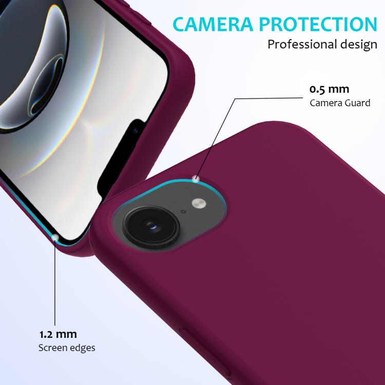 For iPhone 16e Solid Color Silicone Phone Case(Violet) - iPhone 16e Cases by buy2fix | Online Shopping UK | buy2fix