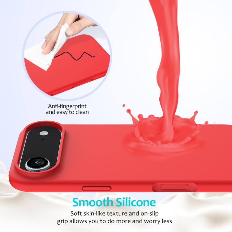 For iPhone Air Solid Color Silicone Phone Case(Red) - iPhone Air Cases by buy2fix | Online Shopping UK | buy2fix