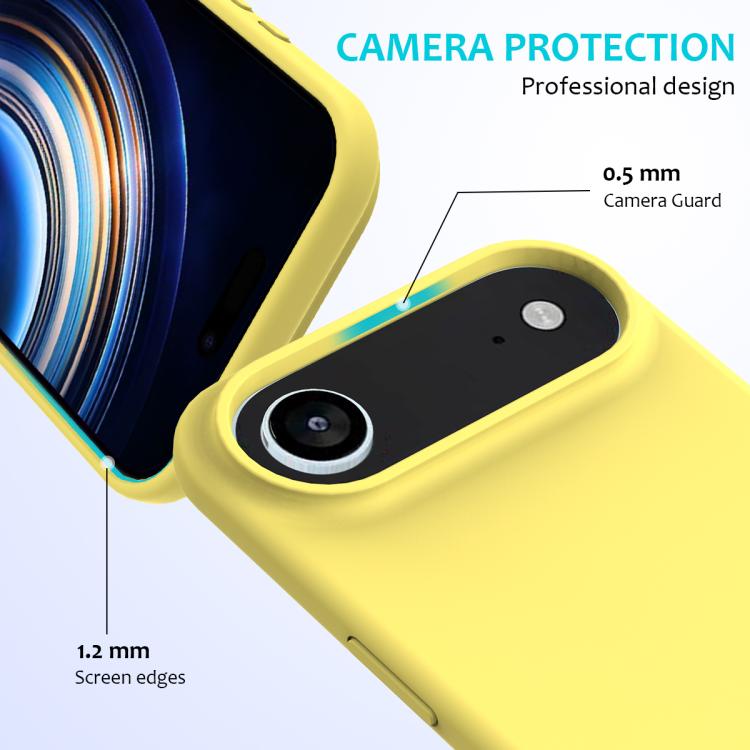 For iPhone Air Solid Color Silicone Phone Case(Lemon Yellow) - iPhone Air Cases by buy2fix | Online Shopping UK | buy2fix