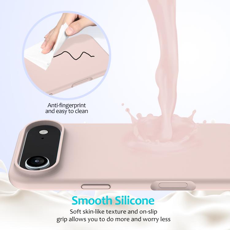 For iPhone Air Solid Color Silicone Phone Case(Sand Pink) - iPhone Air Cases by buy2fix | Online Shopping UK | buy2fix
