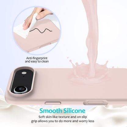 For iPhone Air Solid Color Silicone Phone Case(Sand Pink) - iPhone Air Cases by buy2fix | Online Shopping UK | buy2fix