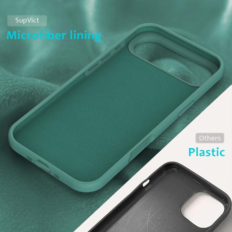 For iPhone Air Solid Color Silicone Phone Case(Pine Needle Green) - iPhone Air Cases by buy2fix | Online Shopping UK | buy2fix