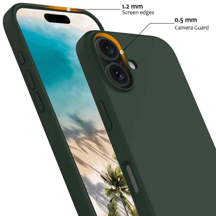 For iPhone 16 Plus Shockproof Silicone Magsafe Phone Case(Dark Green) - iPhone 16 Plus Cases by buy2fix | Online Shopping UK | buy2fix