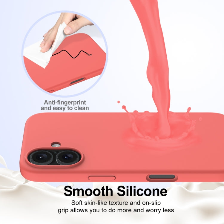 For iPhone 16 Shockproof Silicone Magsafe Phone Case(Pink Orange) - iPhone 16 Cases by buy2fix | Online Shopping UK | buy2fix