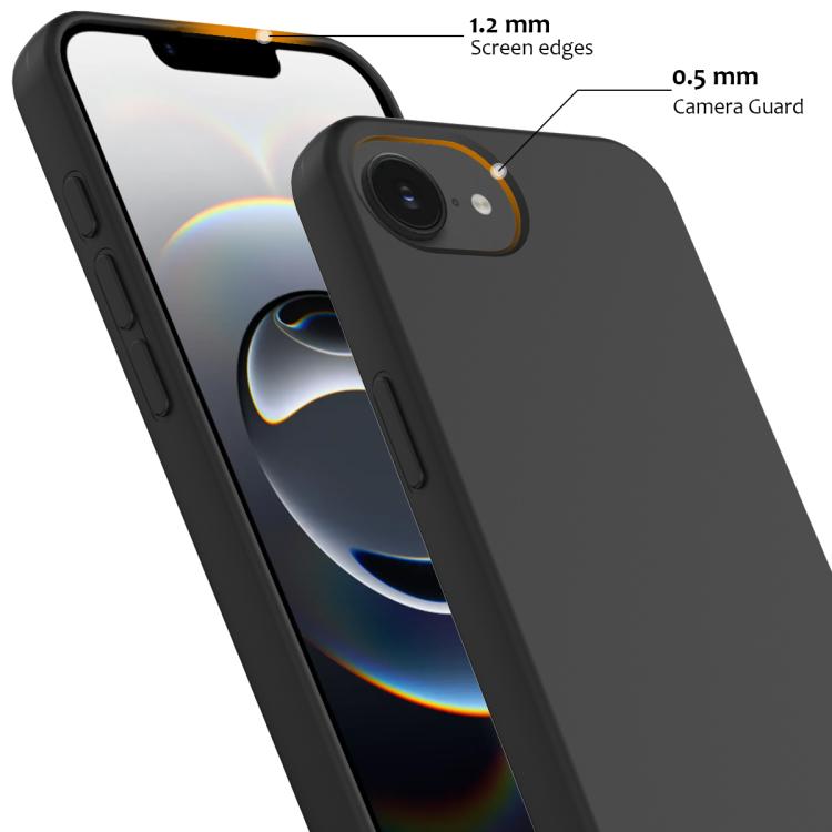 For iPhone 16e Shockproof Silicone Magsafe Phone Case(Black) - iPhone 16e Cases by buy2fix | Online Shopping UK | buy2fix