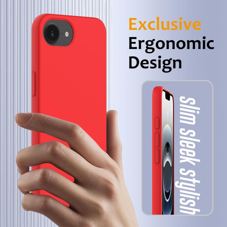 For iPhone 16e Shockproof Silicone Magsafe Phone Case(Red) - iPhone 16e Cases by buy2fix | Online Shopping UK | buy2fix