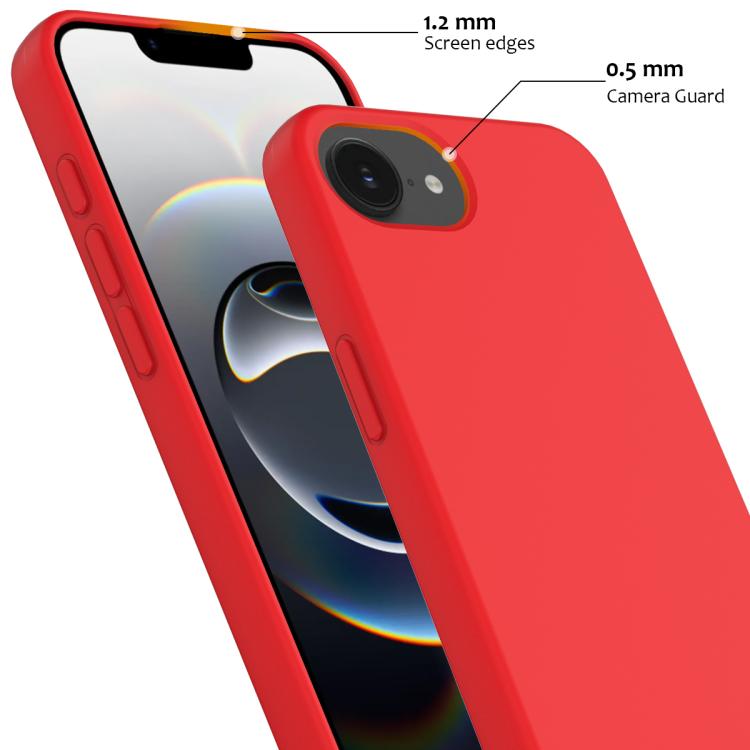 For iPhone 16e Shockproof Silicone Magsafe Phone Case(Red) - iPhone 16e Cases by buy2fix | Online Shopping UK | buy2fix