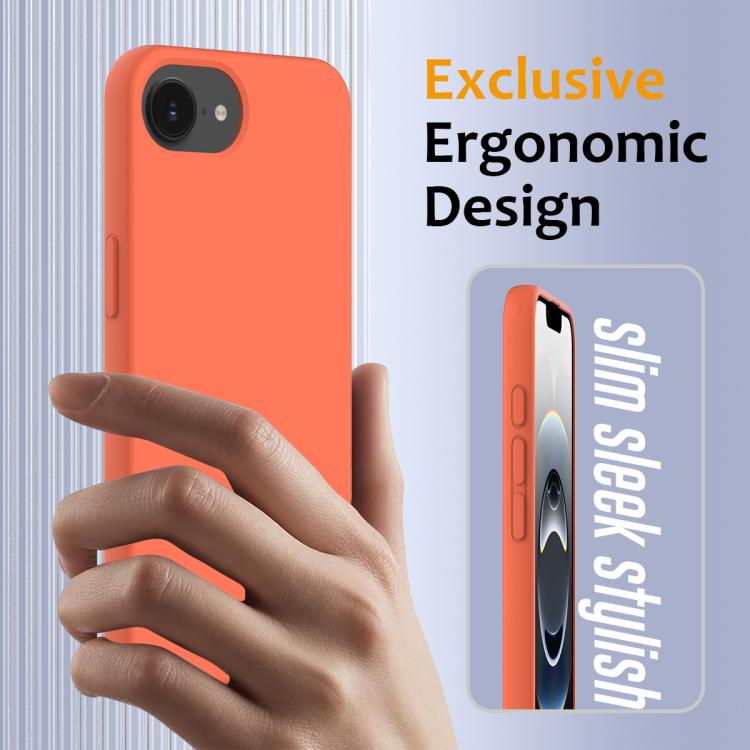 For iPhone 16e Shockproof Silicone Magsafe Phone Case(Gold Orange) - iPhone 16e Cases by buy2fix | Online Shopping UK | buy2fix