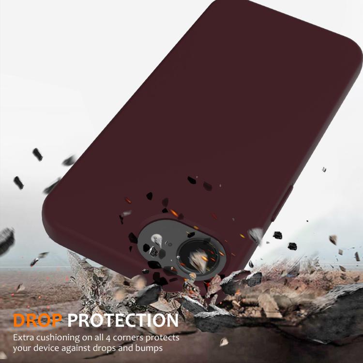 For iPhone 16e Shockproof Silicone Magsafe Phone Case(Plum Color) - iPhone 16e Cases by buy2fix | Online Shopping UK | buy2fix