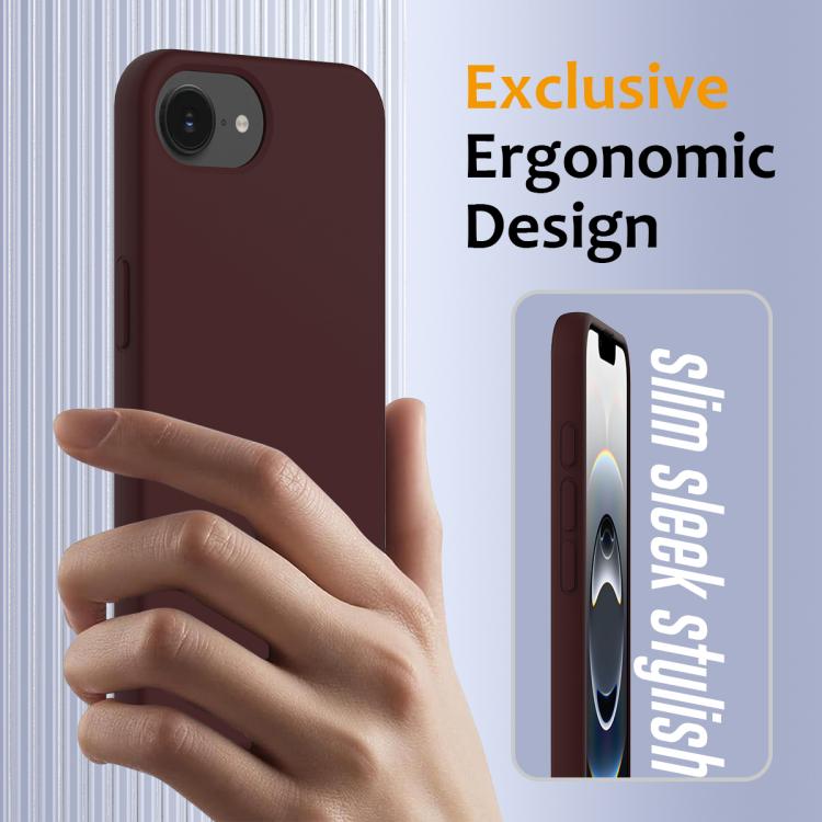 For iPhone 16e Shockproof Silicone Magsafe Phone Case(Plum Color) - iPhone 16e Cases by buy2fix | Online Shopping UK | buy2fix