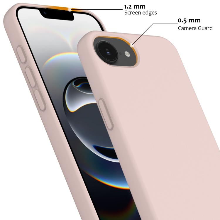 For iPhone 16e Shockproof Silicone Magsafe Phone Case(Sand Pink) - iPhone 16e Cases by buy2fix | Online Shopping UK | buy2fix