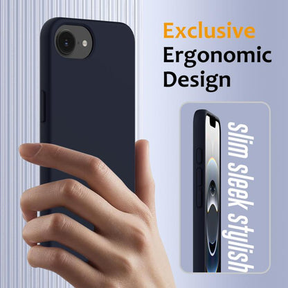 For iPhone 16e Shockproof Silicone Magsafe Phone Case(Navy Blue) - iPhone 16e Cases by buy2fix | Online Shopping UK | buy2fix