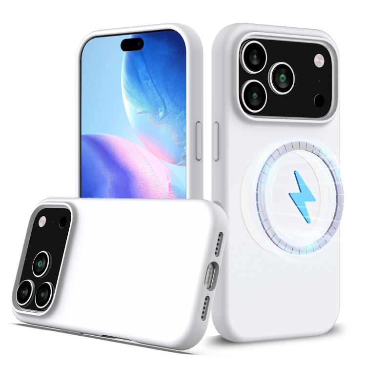For iPhone 17 Pro Max Shockproof Silicone Magsafe Phone Case(White) - iPhone 17 Pro Max Cases by buy2fix | Online Shopping UK | buy2fix