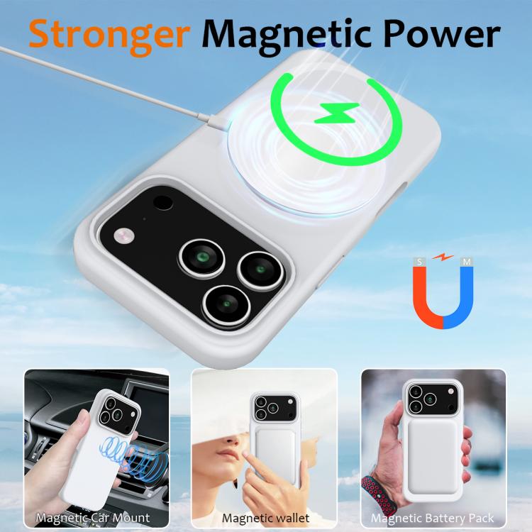 For iPhone 17 Pro Max Shockproof Silicone Magsafe Phone Case(White) - iPhone 17 Pro Max Cases by buy2fix | Online Shopping UK | buy2fix