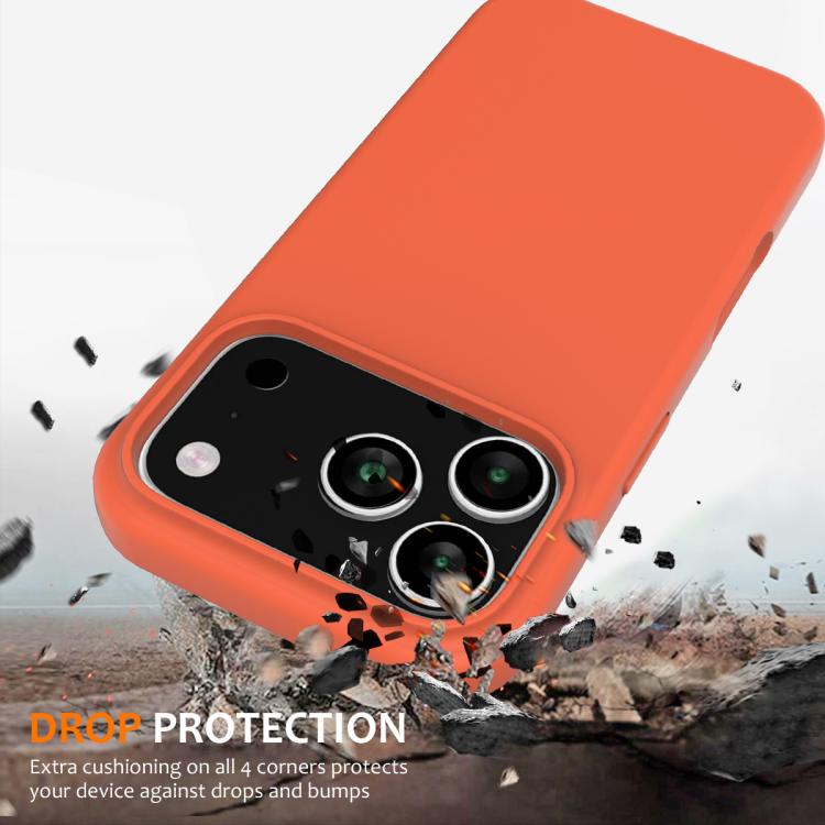 For iPhone 17 Pro Max Shockproof Silicone Magsafe Phone Case(Gold Orange) - iPhone 17 Pro Max Cases by buy2fix | Online Shopping UK | buy2fix