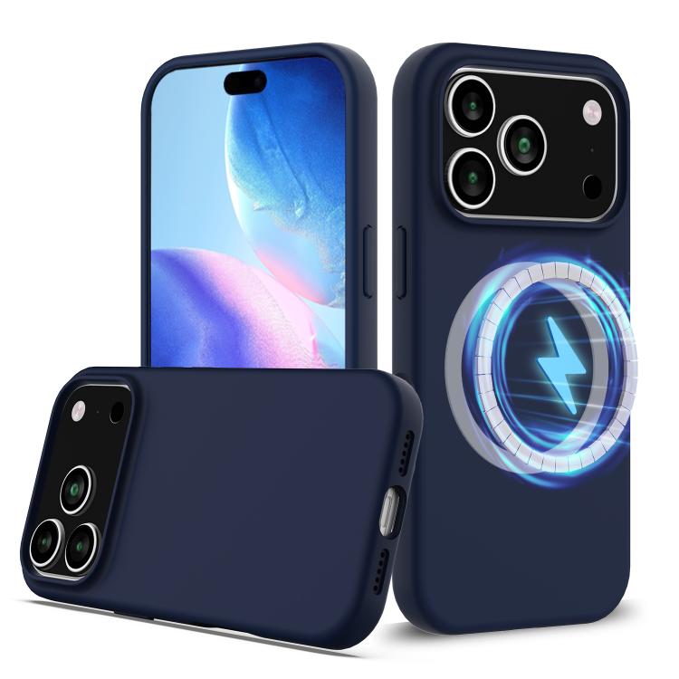 For iPhone 17 Pro Max Shockproof Silicone Magsafe Phone Case(Navy Blue) - iPhone 17 Pro Max Cases by buy2fix | Online Shopping UK | buy2fix