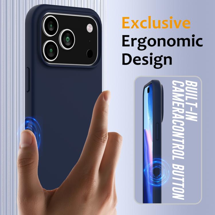 For iPhone 17 Pro Max Shockproof Silicone Magsafe Phone Case(Navy Blue) - iPhone 17 Pro Max Cases by buy2fix | Online Shopping UK | buy2fix