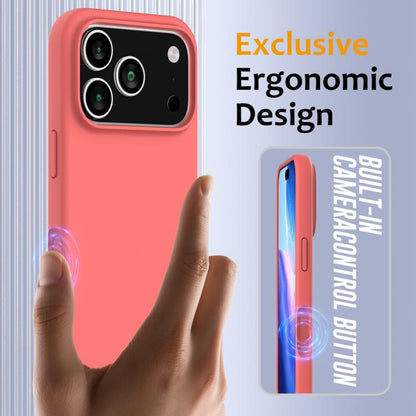 For iPhone 17 Pro Shockproof Silicone Magsafe Phone Case(Pink Orange) - iPhone 17 Pro Cases by buy2fix | Online Shopping UK | buy2fix