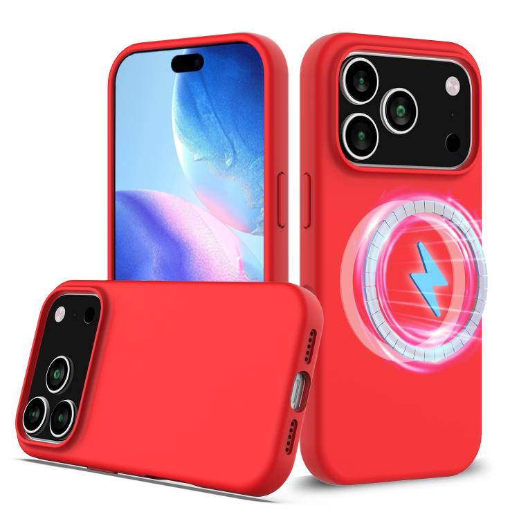 For iPhone 17 Pro Shockproof Silicone Magsafe Phone Case(Red) - iPhone 17 Pro Cases by buy2fix | Online Shopping UK | buy2fix