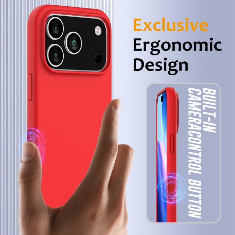 For iPhone 17 Pro Shockproof Silicone Magsafe Phone Case(Red) - iPhone 17 Pro Cases by buy2fix | Online Shopping UK | buy2fix