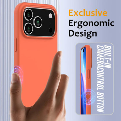 For iPhone 17 Pro Shockproof Silicone Magsafe Phone Case(Gold Orange) - iPhone 17 Pro Cases by buy2fix | Online Shopping UK | buy2fix