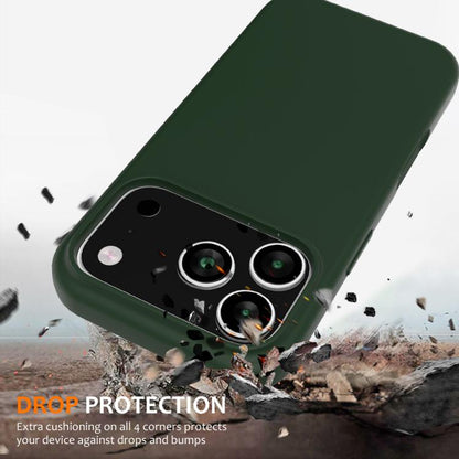 For iPhone 17 Pro Shockproof Silicone Magsafe Phone Case(Dark Green) - iPhone 17 Pro Cases by buy2fix | Online Shopping UK | buy2fix