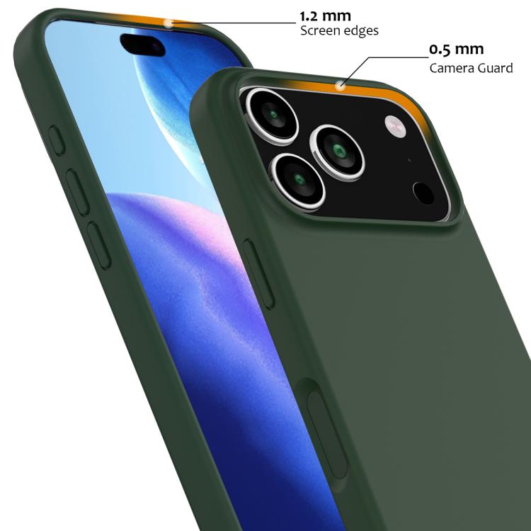 For iPhone 17 Pro Shockproof Silicone Magsafe Phone Case(Dark Green) - iPhone 17 Pro Cases by buy2fix | Online Shopping UK | buy2fix