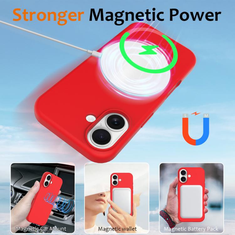 For iPhone 17 Shockproof Silicone Magsafe Phone Case(Red) - iPhone 17 Cases by buy2fix | Online Shopping UK | buy2fix