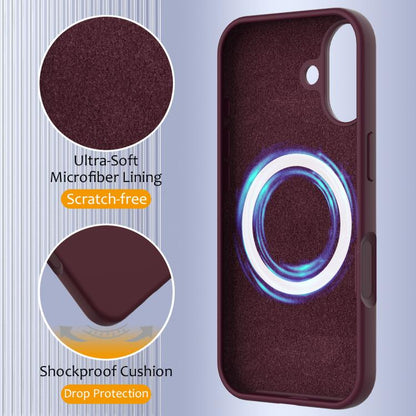 For iPhone 17 Shockproof Silicone Magsafe Phone Case(Plum Color) - iPhone 17 Cases by buy2fix | Online Shopping UK | buy2fix
