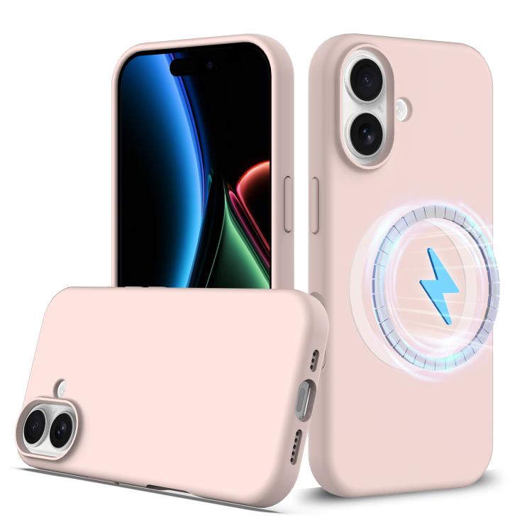 For iPhone 17 Shockproof Silicone Magsafe Phone Case(Sand Pink) - iPhone 17 Cases by buy2fix | Online Shopping UK | buy2fix