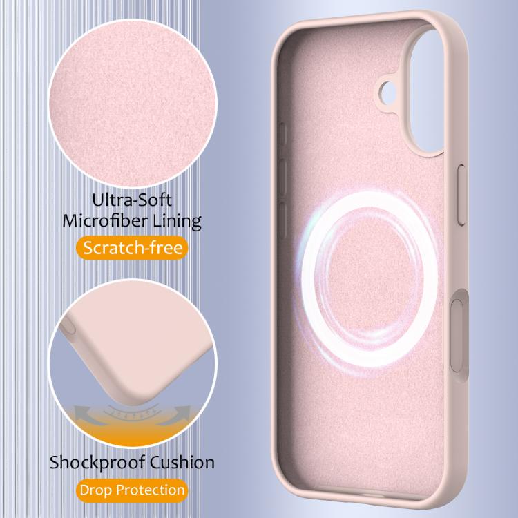 For iPhone 17 Shockproof Silicone Magsafe Phone Case(Sand Pink) - iPhone 17 Cases by buy2fix | Online Shopping UK | buy2fix