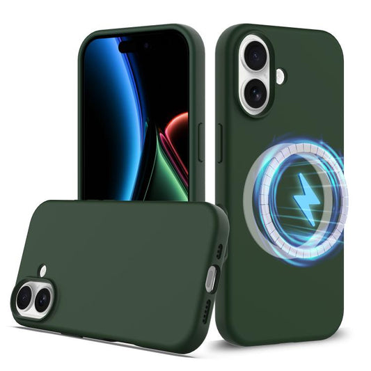 For iPhone 17 Shockproof Silicone Magsafe Phone Case(Dark Green) - iPhone 17 Cases by buy2fix | Online Shopping UK | buy2fix