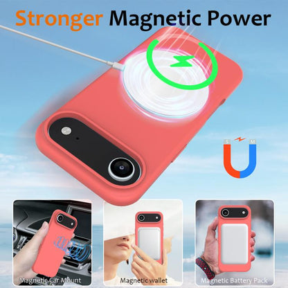 For iPhone Air Shockproof Silicone Magsafe Phone Case(Pink Orange) - iPhone Air Cases by buy2fix | Online Shopping UK | buy2fix