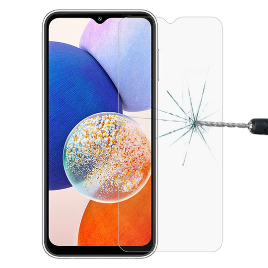 For Samsung Galaxy A14 5G / 4G / M14 0.26mm 9H 2.5D High Aluminum Tempered Glass Film
