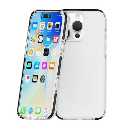 For iPhone 16 Pro Max Two-color Shockproof High Transparency TPU Phone Case(Black) - iPhone 16 Pro Max Cases by buy2fix | Online Shopping UK | buy2fix