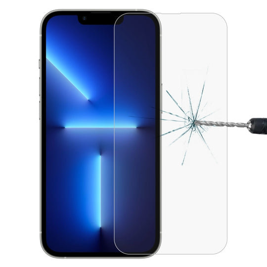 For iPhone 16e / 13 / 13 Pro 0.26mm 9H 2.5D High Aluminum Tempered Glass Film