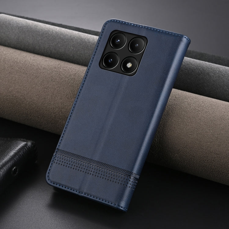 For Xiaomi Redmi K70/K70 Pro AZNS Magnetic Calf Texture Flip Leather Phone Case(Dark Blue) - K70 Pro Cases by AZNS | Online Shopping UK | buy2fix