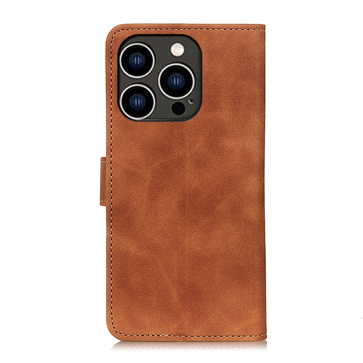 For iPhone 16 Pro Max KHAZNEH Retro Texture Leather Phone Case(Brown) - iPhone 16 Pro Max Cases by buy2fix | Online Shopping UK | buy2fix