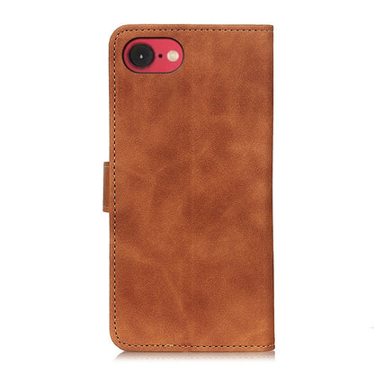 For iPhone SE 2024 KHAZNEH Retro Texture Leather Phone Case(Brown) - More iPhone Cases by buy2fix | Online Shopping UK | buy2fix