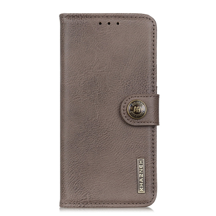 For iPhone SE 2024 KHAZNEH Cowhide Texture Horizontal Flip Leather Phone Case(Khaki) - More iPhone Cases by buy2fix | Online Shopping UK | buy2fix