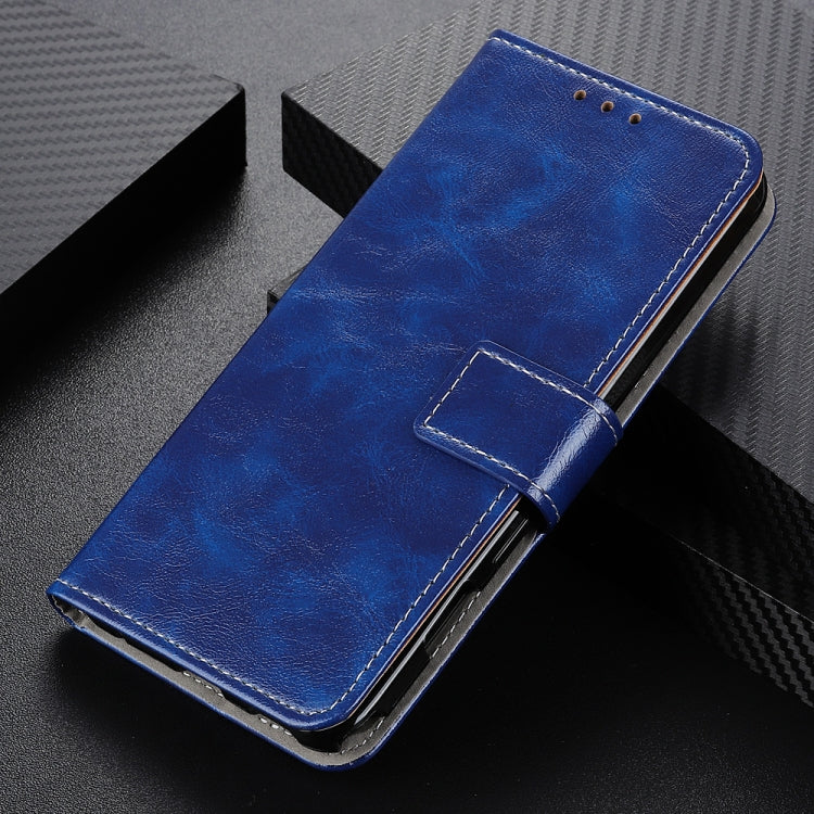 For iPhone 16 Pro Retro Crazy Horse Texture Horizontal Flip Leather Phone Case(Blue) - iPhone 16 Pro Cases by buy2fix | Online Shopping UK | buy2fix