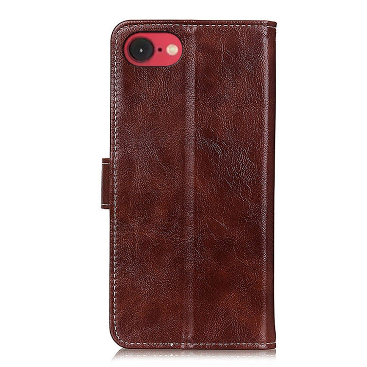 For iPhone SE 2024 Retro Crazy Horse Texture Horizontal Flip Leather Phone Case(Brown) - More iPhone Cases by buy2fix | Online Shopping UK | buy2fix