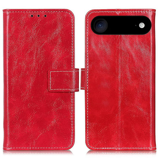 For iPhone Air Retro Crazy Horse Texture Horizontal Flip Leather Phone Case(Red) - iPhone Air Cases by buy2fix | Online Shopping UK | buy2fix