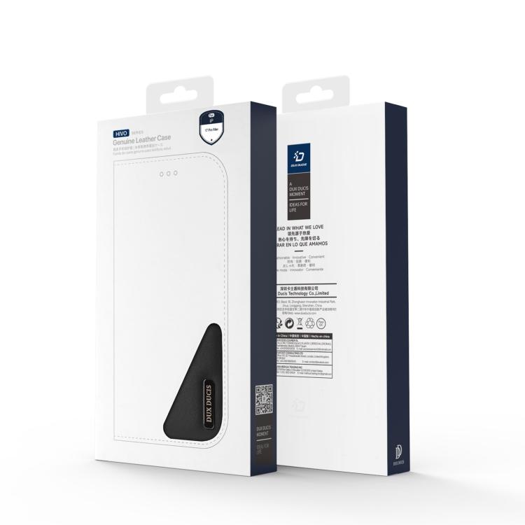 For iPhone 17 Pro Max DUX DUCIS Hivo Series Cowhide + PU + TPU Flip Phone Case(Black) - iPhone 17 Pro Max Cases by DUX DUCIS | Online Shopping UK | buy2fix