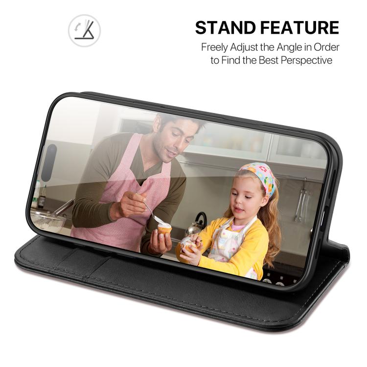 For iPhone 17 DUX DUCIS Hivo Series Cowhide + PU + TPU Flip Phone Case(Black) - iPhone 17 Cases by DUX DUCIS | Online Shopping UK | buy2fix