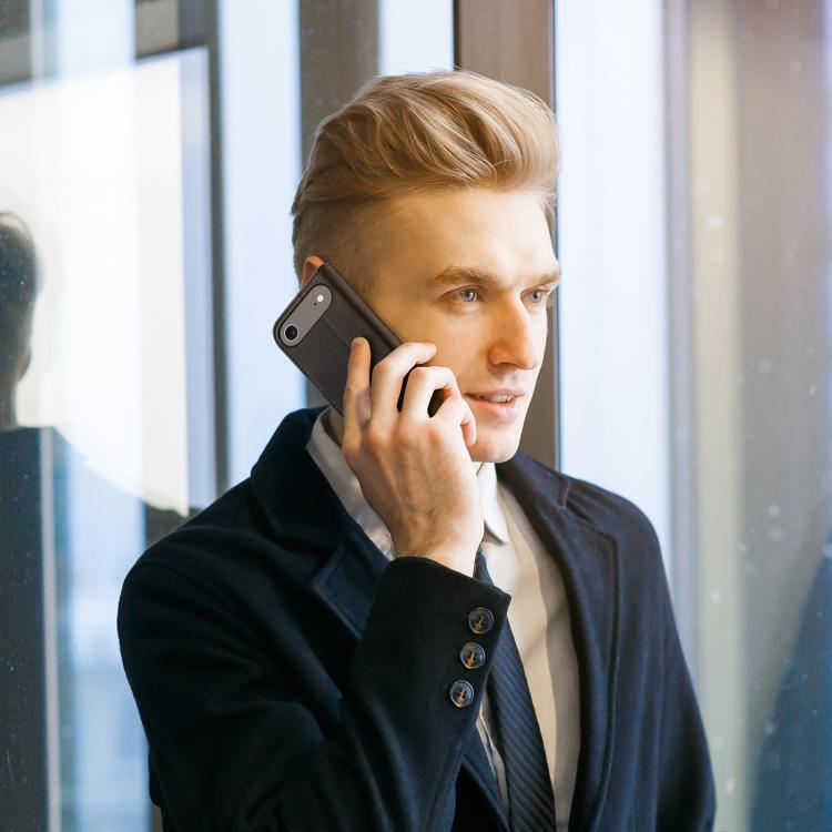 For iPhone 17 Air DUX DUCIS Hivo Series Cowhide + PU + TPU Flip Phone Case(Black) - iPhone 17 Air Cases by DUX DUCIS | Online Shopping UK | buy2fix