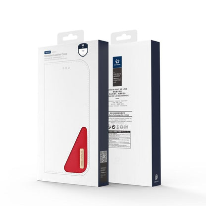 For iPhone 17 Air DUX DUCIS Hivo Series Cowhide + PU + TPU Flip Phone Case(Red) - iPhone 17 Air Cases by DUX DUCIS | Online Shopping UK | buy2fix