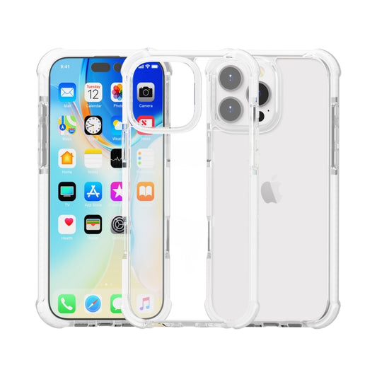 For iPhone 16 Pro Four-corner Shockproof TPU Hybrid Acrylic Phone Case(Transparent) by buy2fix